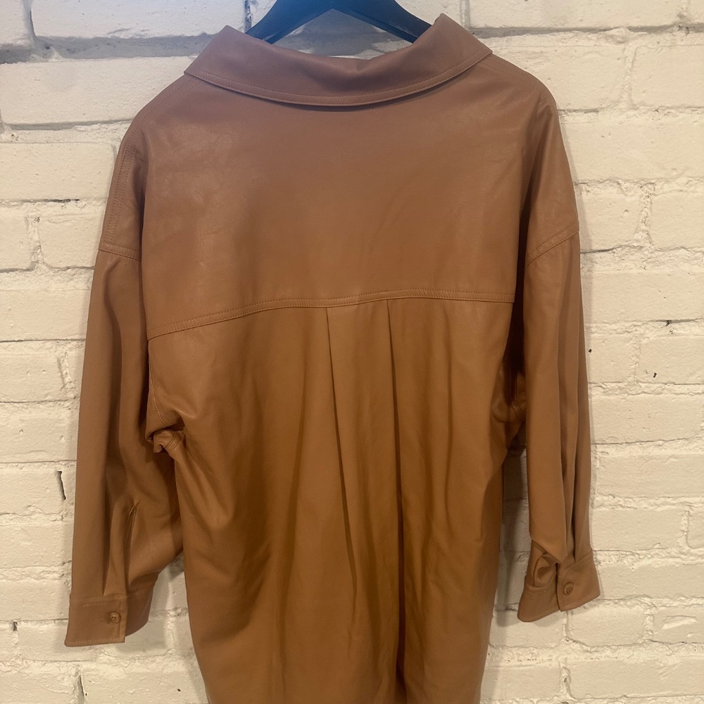 VEGAN Camel Color Shacket - Picture 3 of 3